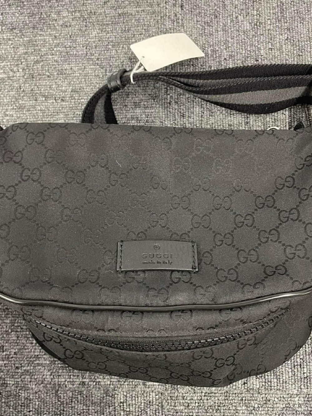 Gucci Black GG Monogram Belt Bag